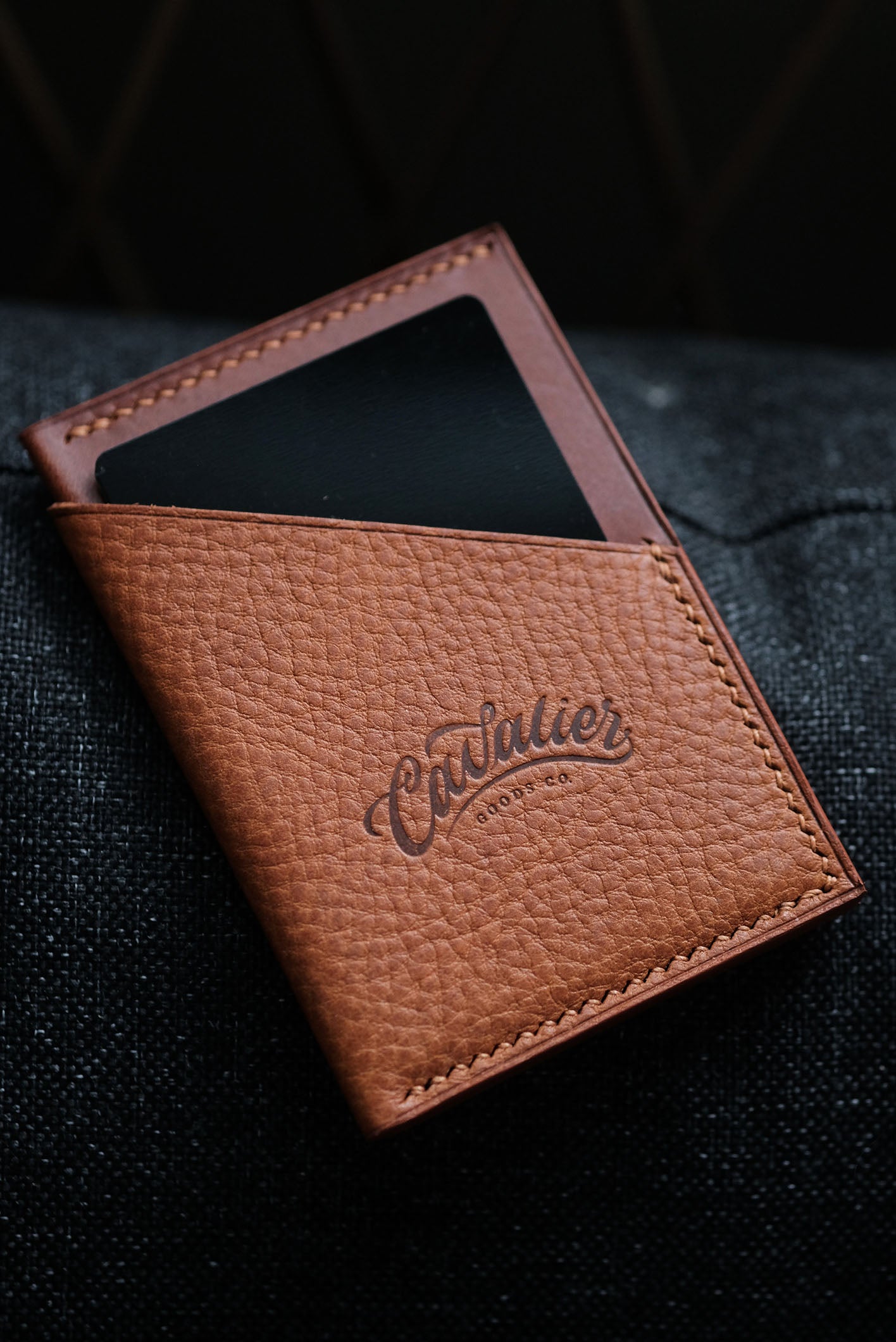 Wrap Wallet (Cognac Minerva & Mahogany Buttero) - Cavalier Goods Co.