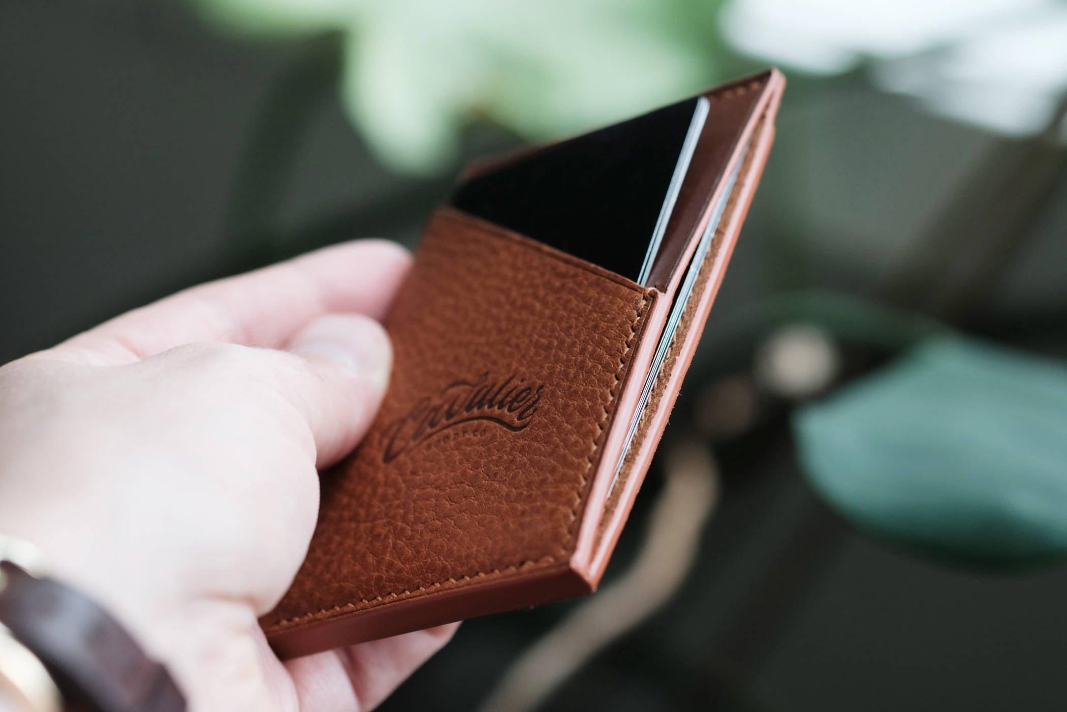 Wrap Wallet (Cognac Minerva & Mahogany Buttero) - Cavalier Goods Co.